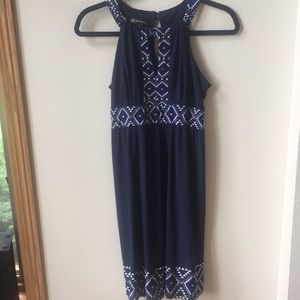 INC BLUE PRINT DRESS